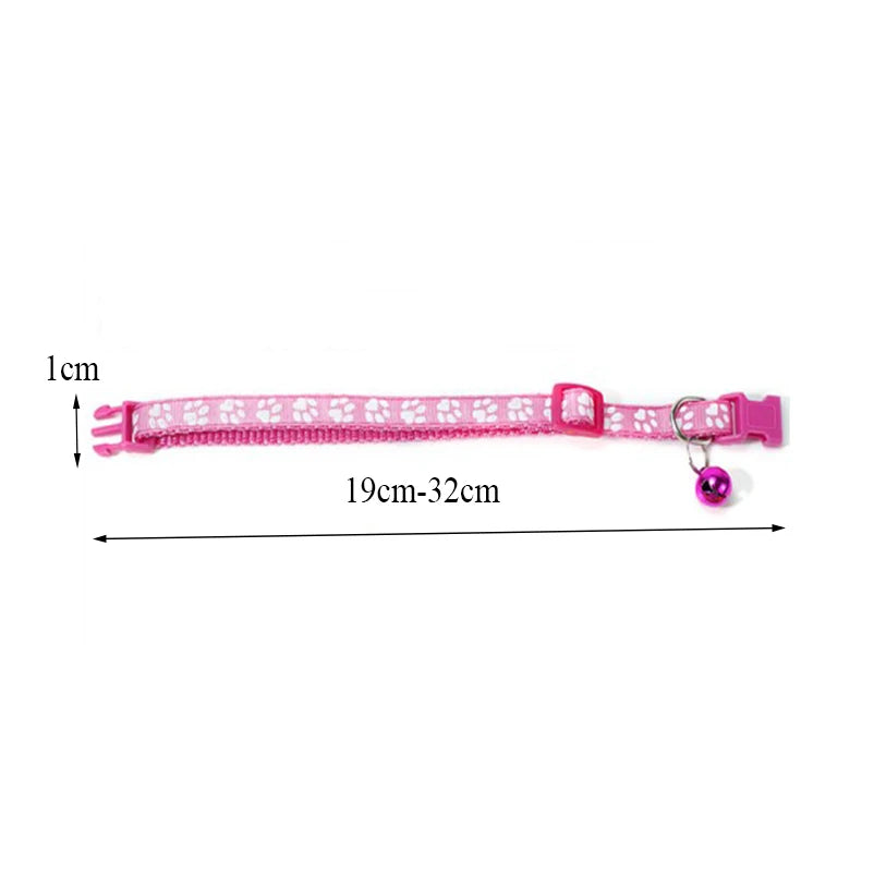 Colorful Adjustable Cat Collar with Cute Bell - Smarsty