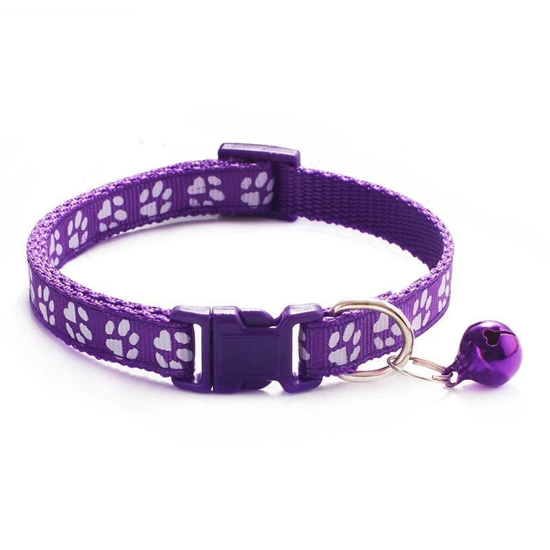 Colorful Adjustable Cat Collar with Cute Bell - Smarsty