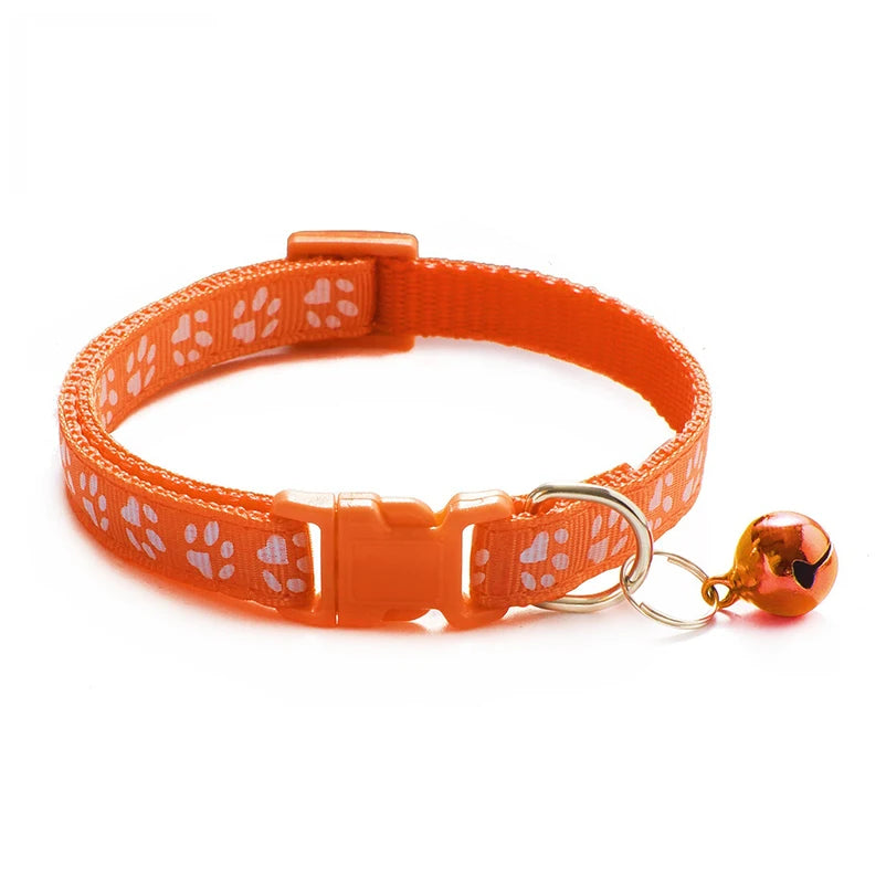 Colorful Adjustable Cat Collar with Cute Bell - Smarsty