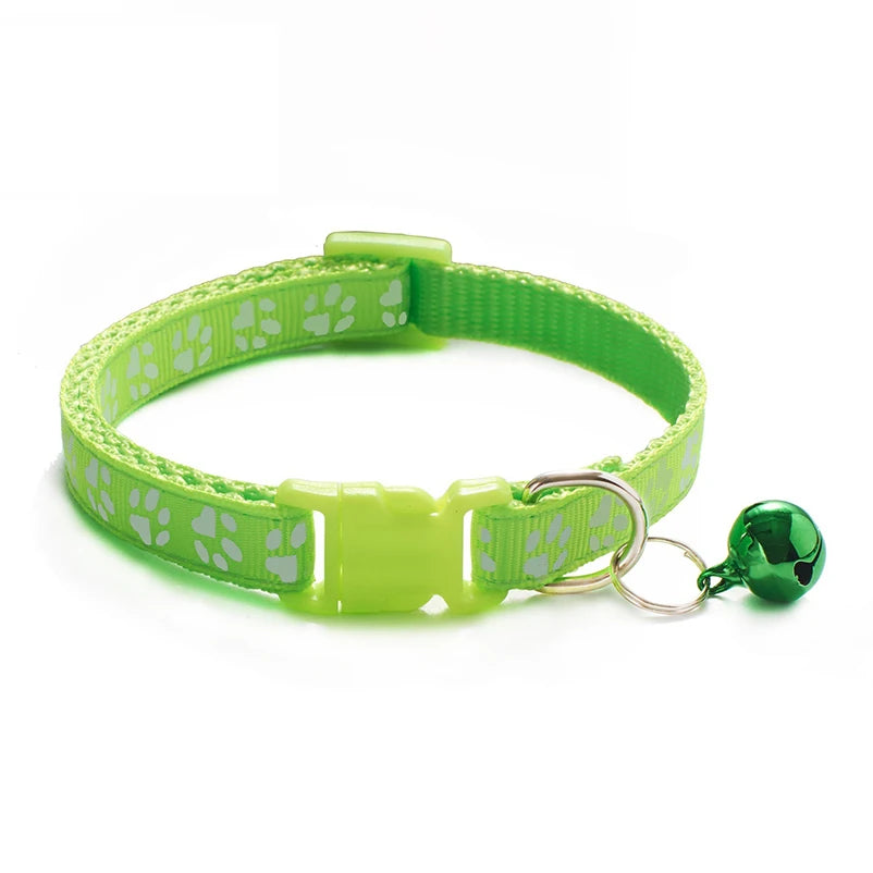 Colorful Adjustable Cat Collar with Cute Bell - Smarsty