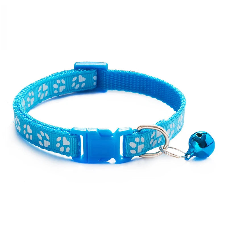 Colorful Adjustable Cat Collar with Cute Bell - Smarsty