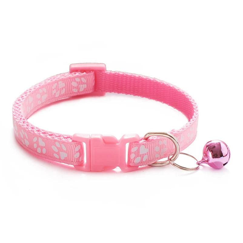 Colorful Adjustable Cat Collar with Cute Bell - Smarsty