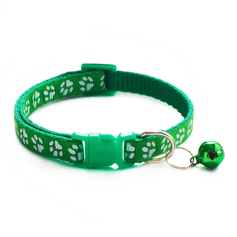 Colorful Adjustable Cat Collar with Cute Bell - Smarsty