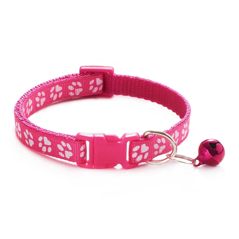 Colorful Adjustable Cat Collar with Cute Bell - Smarsty