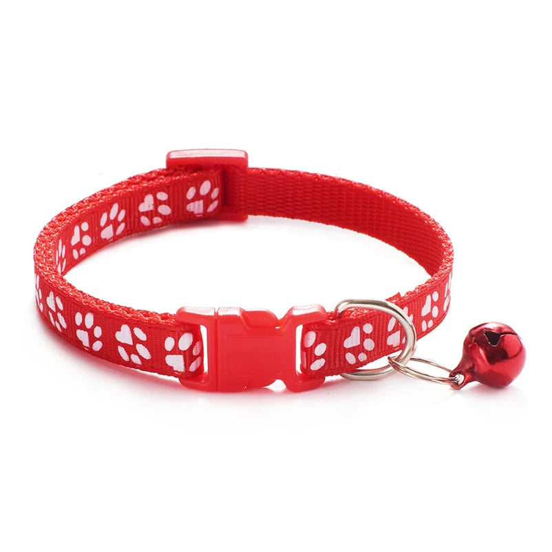 Colorful Adjustable Cat Collar with Cute Bell - Smarsty