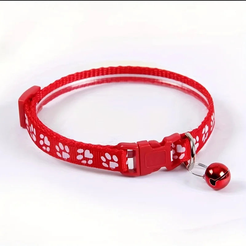 Colorful Adjustable Cat Collar with Cute Bell - Smarsty