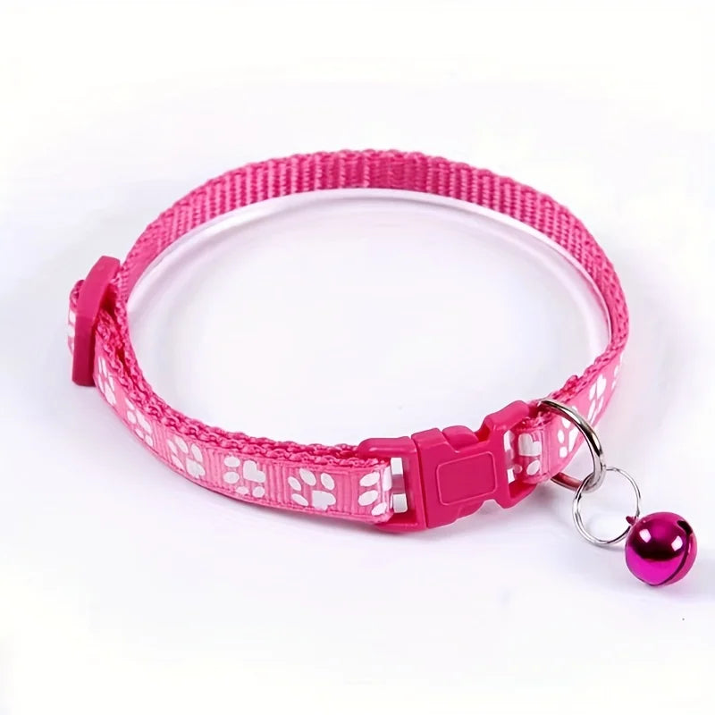 Colorful Adjustable Cat Collar with Cute Bell - Smarsty