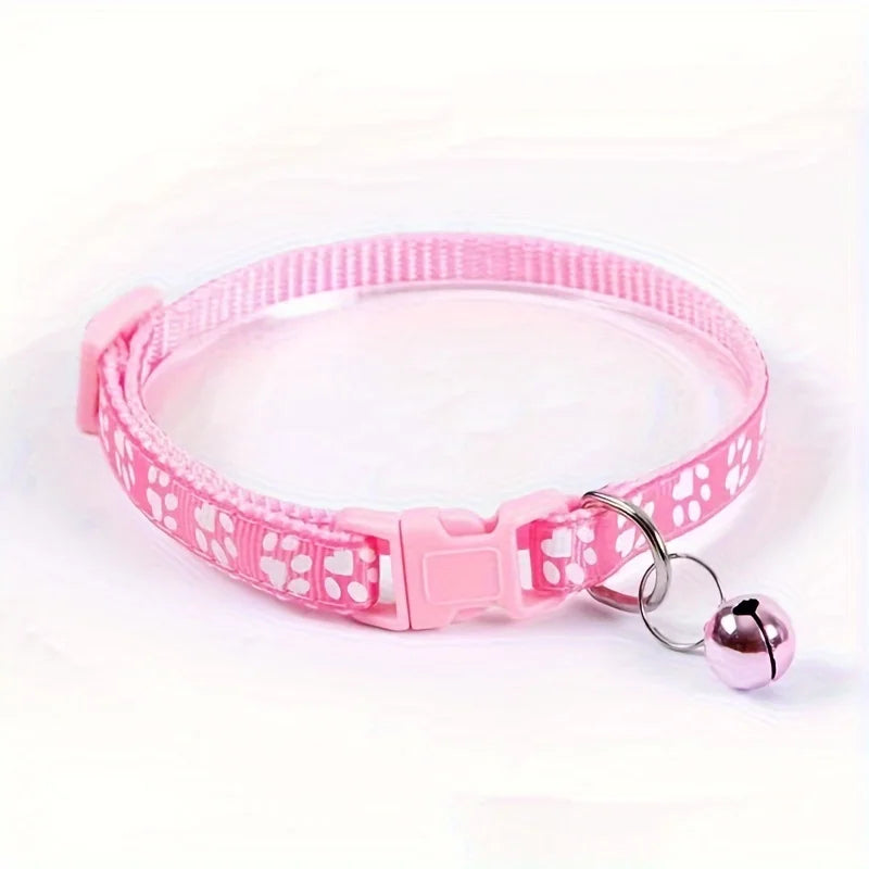 Colorful Adjustable Cat Collar with Cute Bell - Smarsty