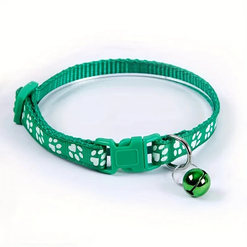 Colorful Adjustable Cat Collar with Cute Bell - Smarsty