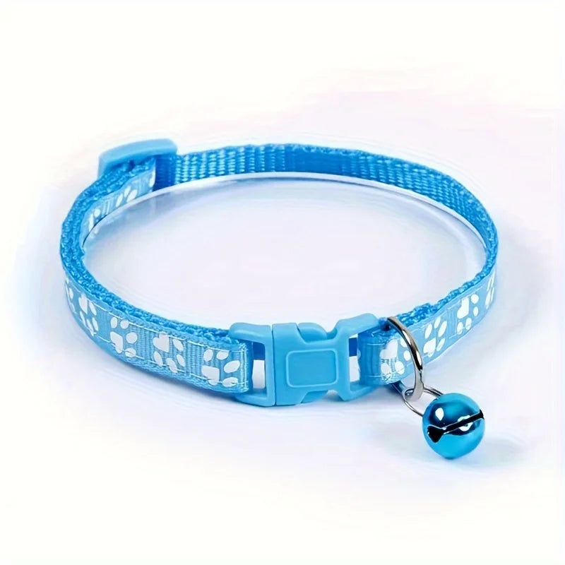 Colorful Adjustable Cat Collar with Cute Bell - Smarsty