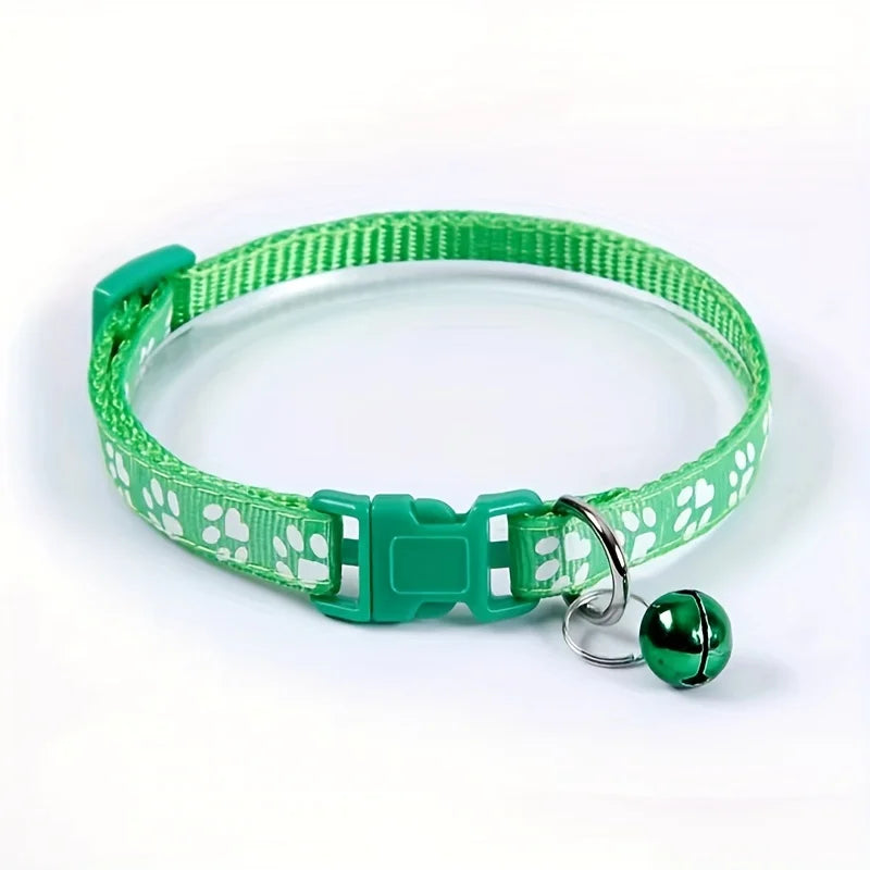 Colorful Adjustable Cat Collar with Cute Bell - Smarsty