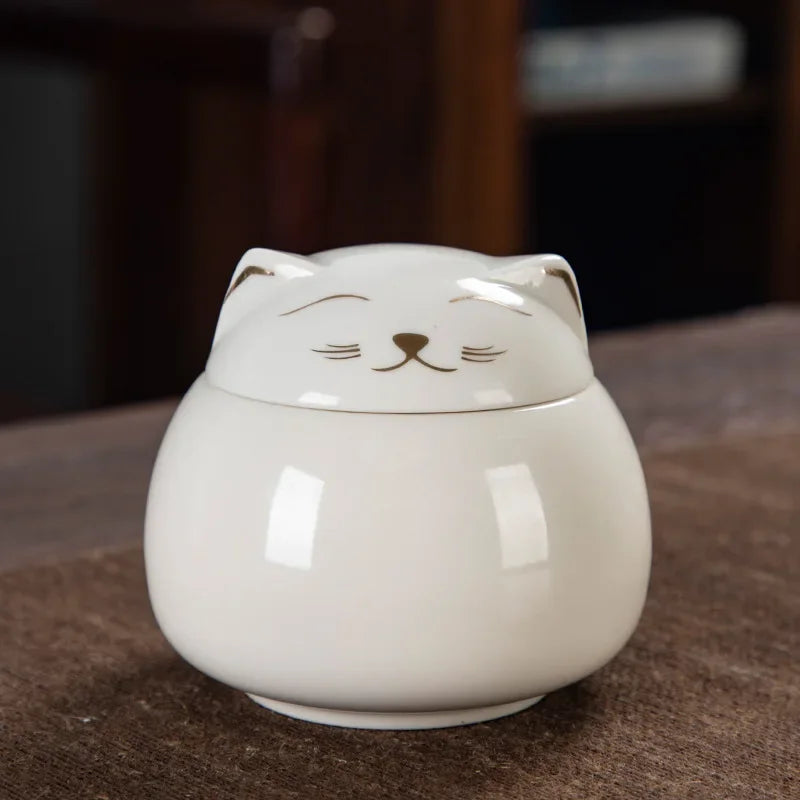 Handmade Ceramic Cat Urn for Memorial Keepsake - Smarsty