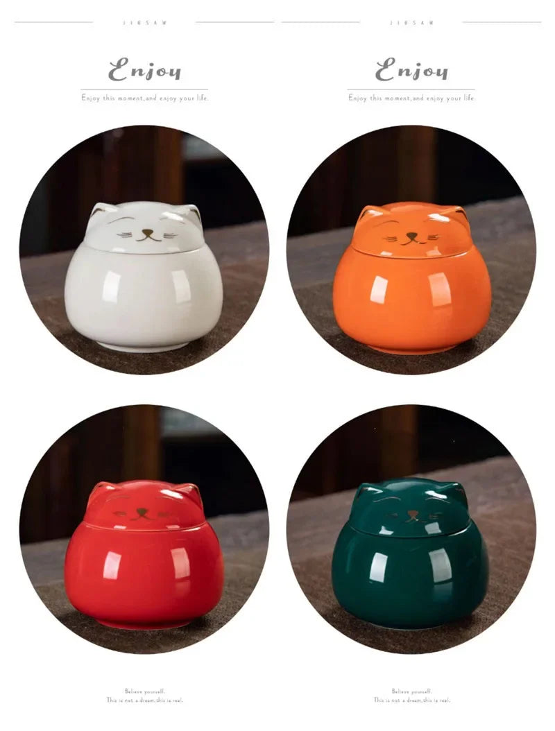 Handmade Ceramic Cat Urn for Memorial Keepsake - Smarsty