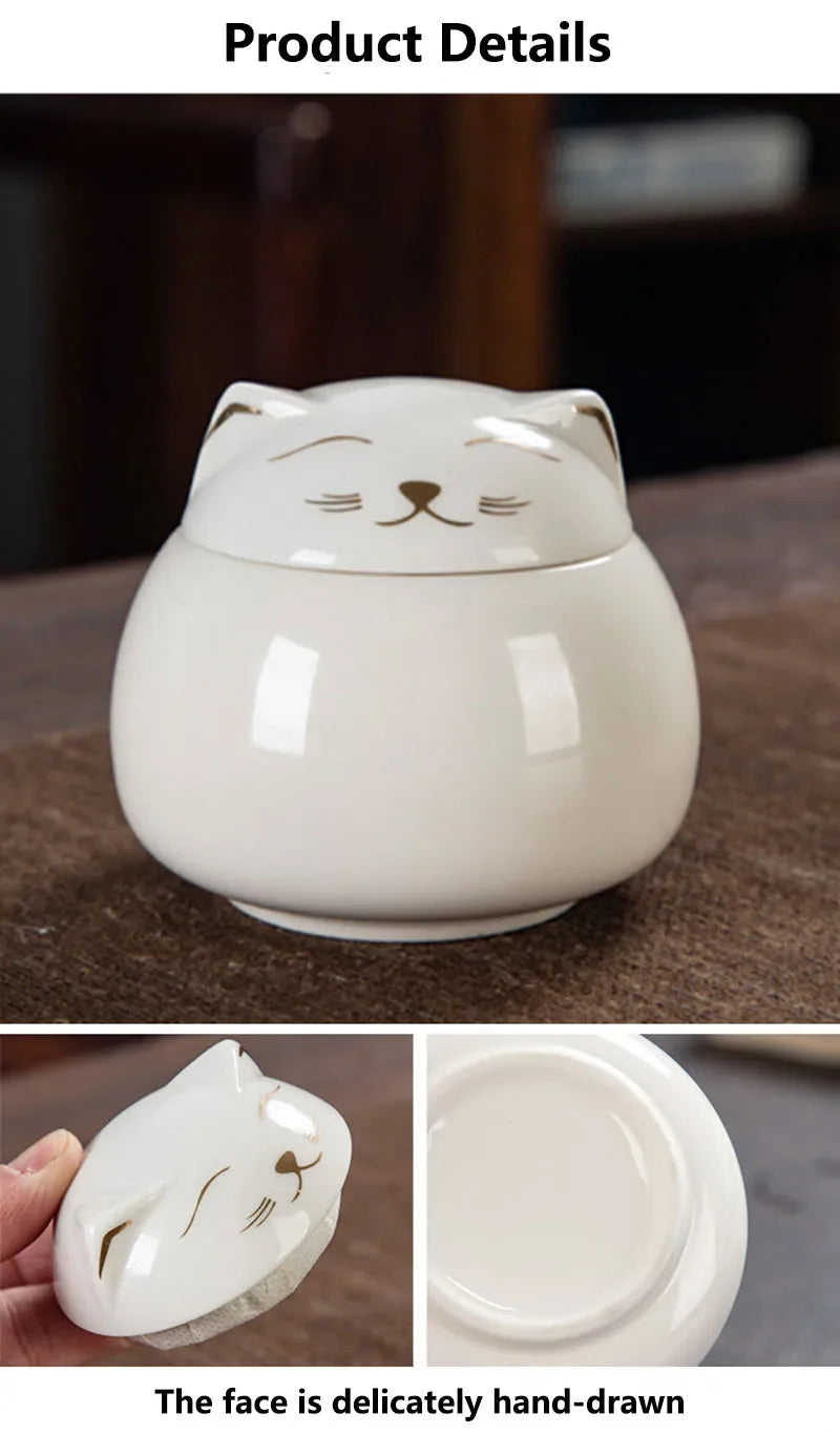 Handmade Ceramic Cat Urn for Memorial Keepsake - Smarsty