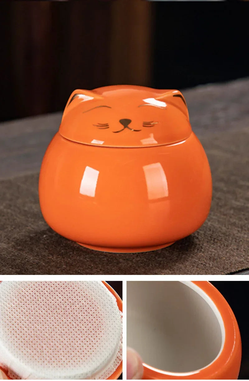 Handmade Ceramic Cat Urn for Memorial Keepsake - Smarsty