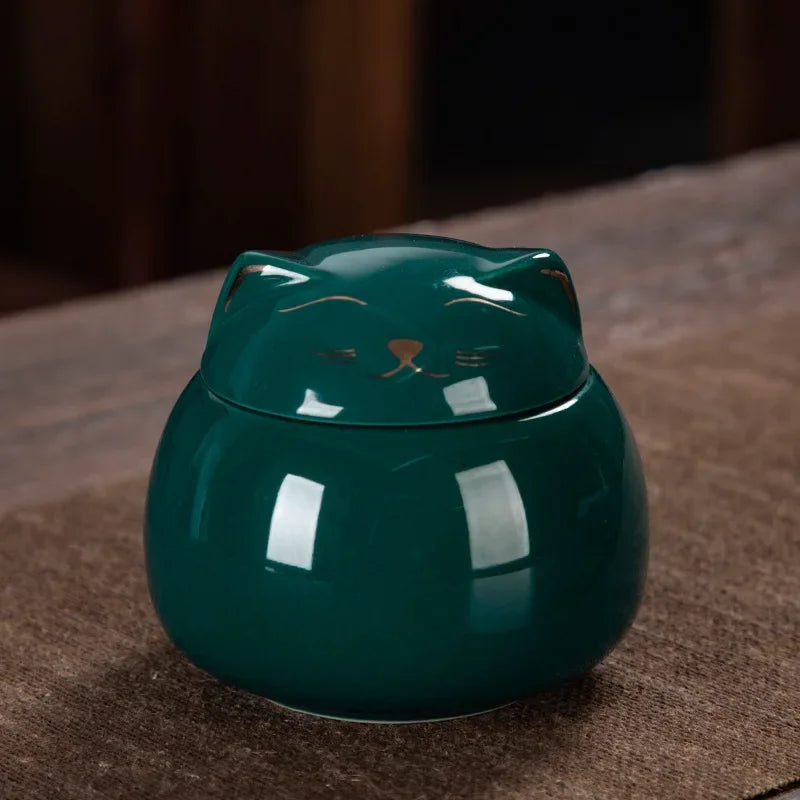 Handmade Ceramic Cat Urn for Memorial Keepsake - Smarsty