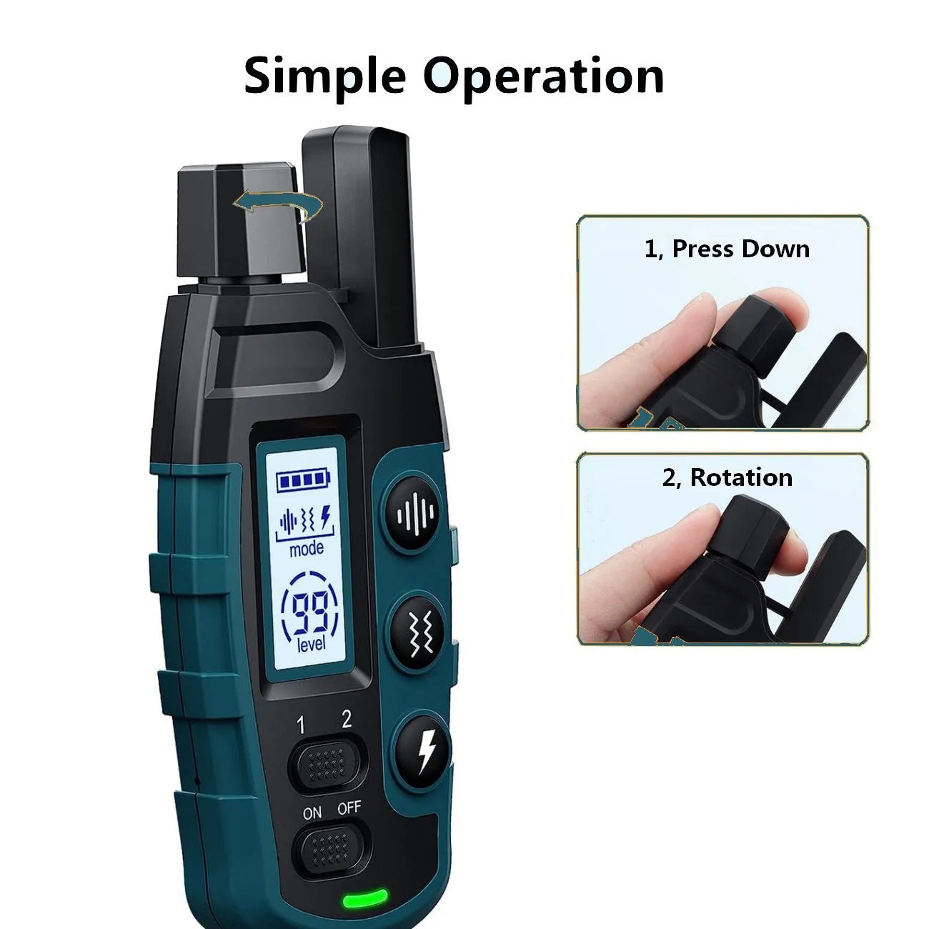 1000M Waterproof Dog Training Collar with Shock and Vibration - Smarsty