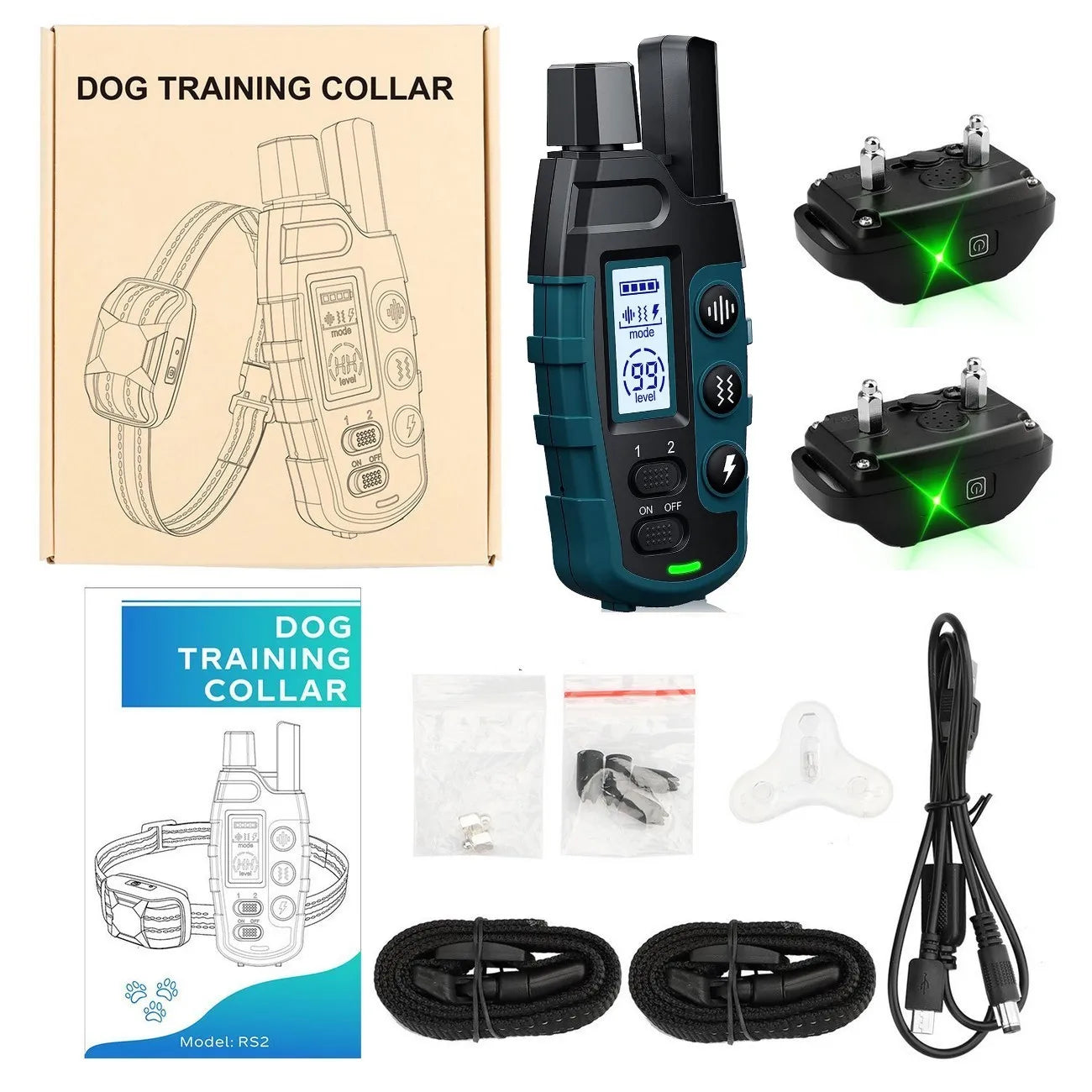 1000M Waterproof Dog Training Collar with Shock and Vibration - Smarsty