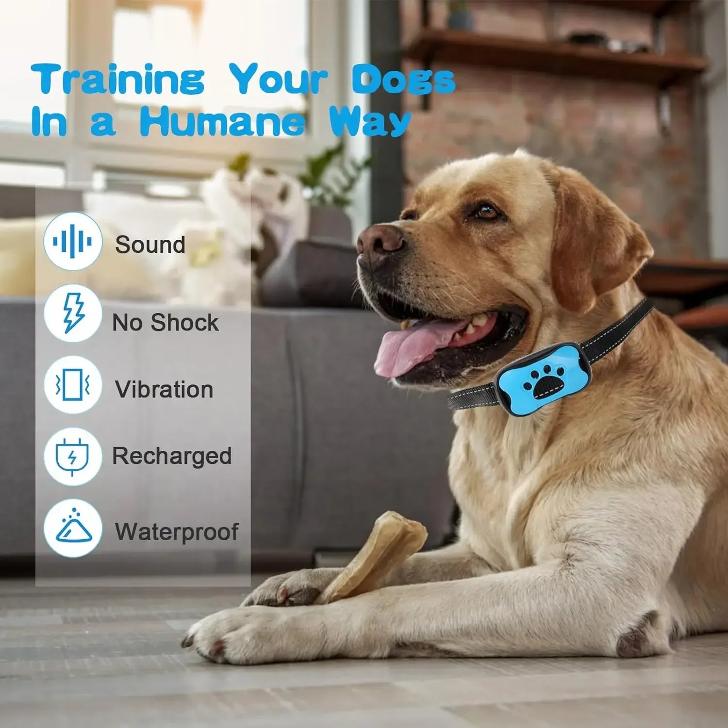 USB Rechargeable Ultrasonic Anti Bark Collar for Dogs - Smarsty