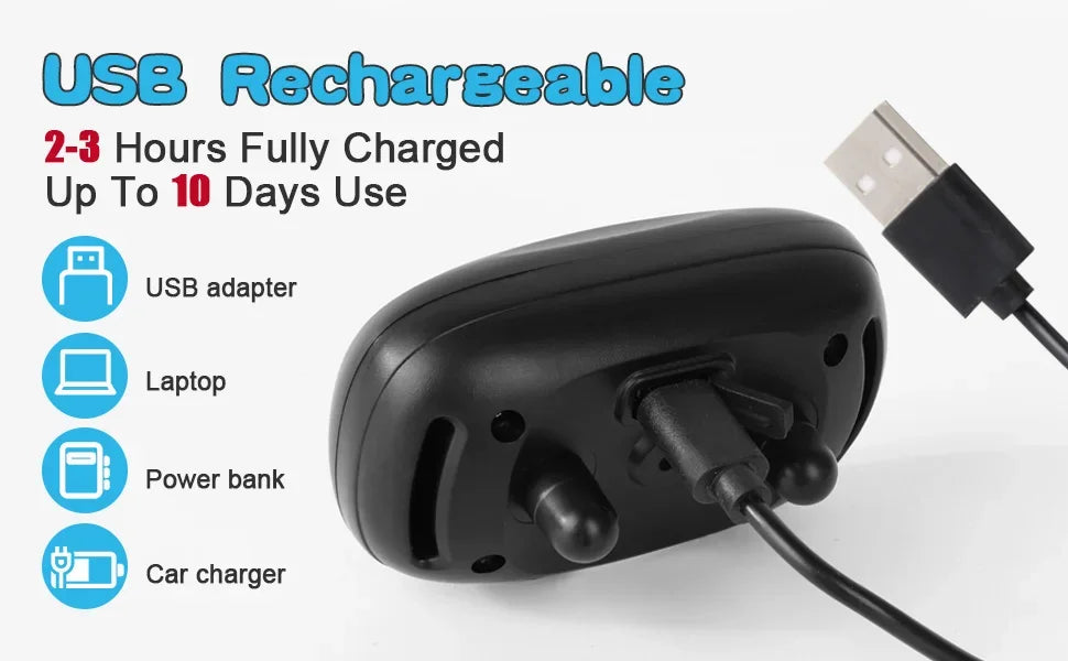 USB Rechargeable Ultrasonic Anti Bark Collar for Dogs - Smarsty