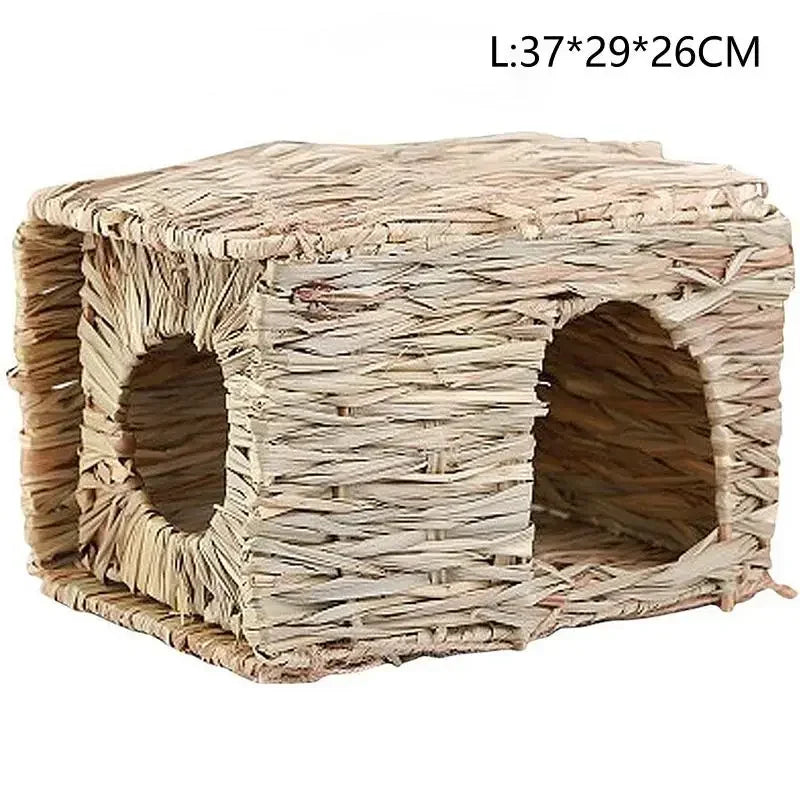 Foldable Woven Grass Cage Mat for Small Pets - Smarsty