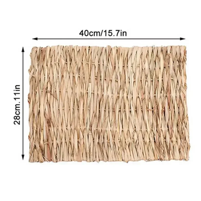 Foldable Woven Grass Cage Mat for Small Pets - Smarsty