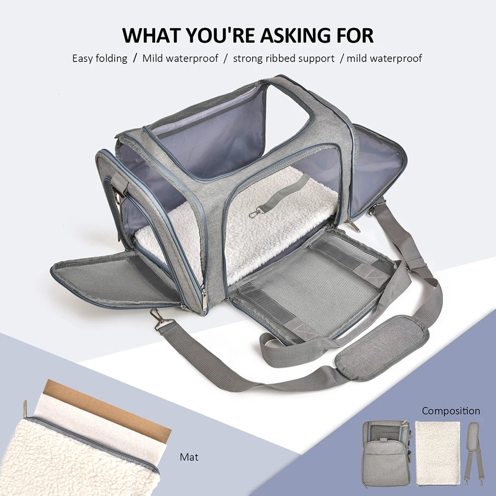 Airline Approved Soft Dog Carrier Backpack for Travel - Smarsty