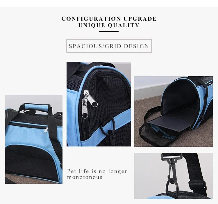 Breathable Soft-Sided Pet Carrier Bag for Travel - Smarsty