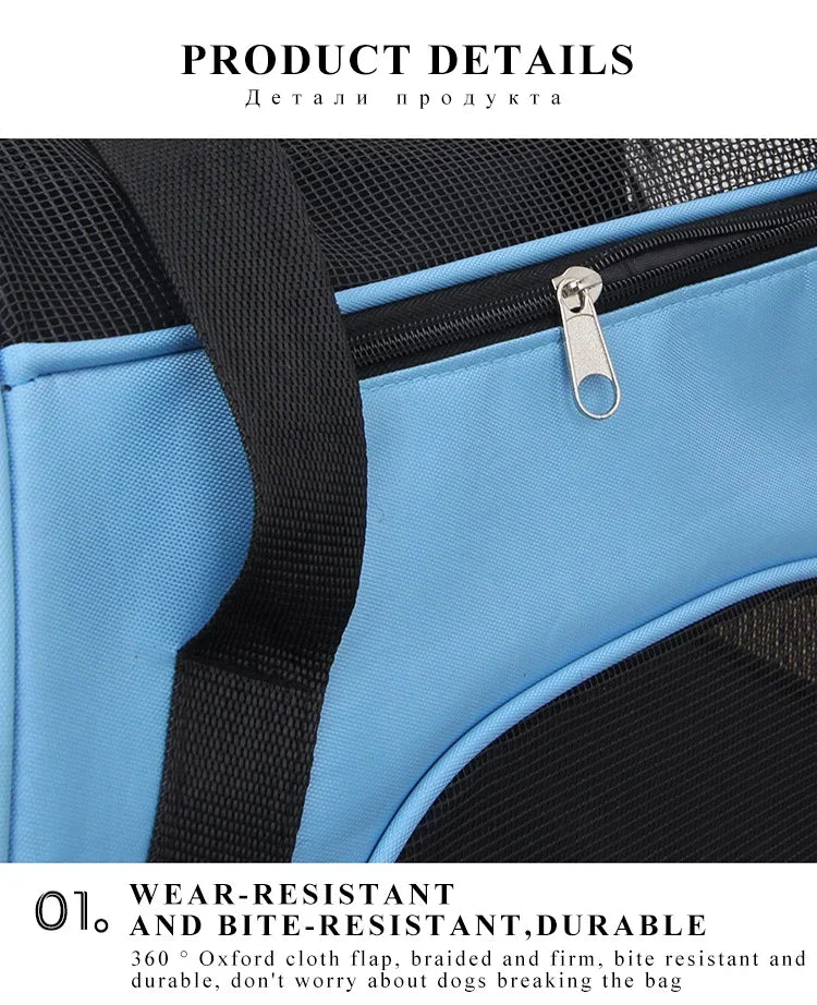 Breathable Soft-Sided Pet Carrier Bag for Travel - Smarsty