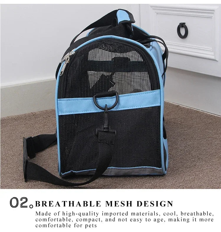 Breathable Soft-Sided Pet Carrier Bag for Travel - Smarsty