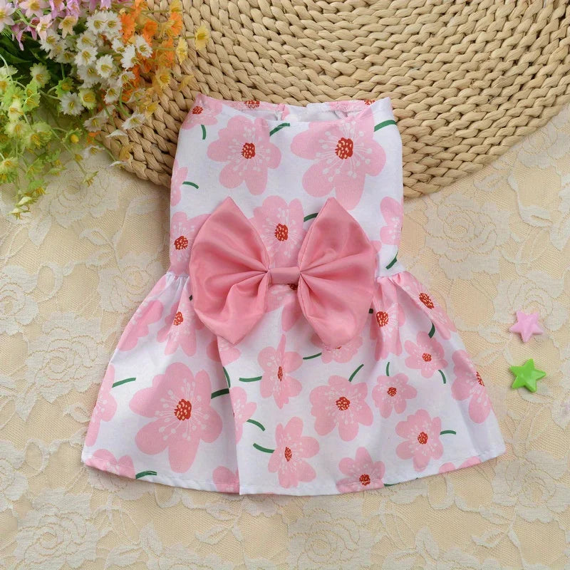 Soft Floral Pet Dress for Dogs and Cats - Smarsty