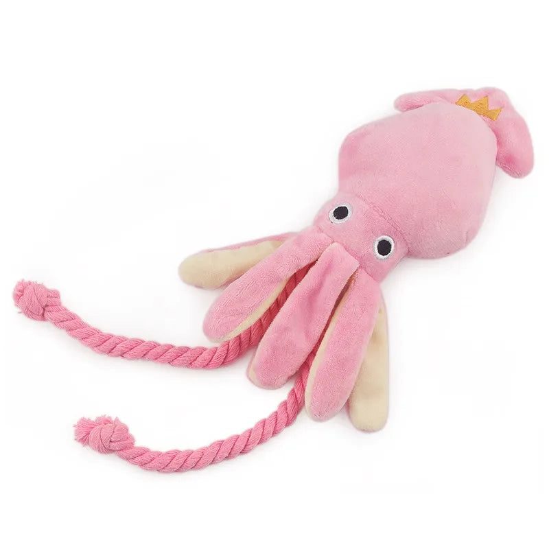 Octopus Plush Dog Chew Toy for Teeth Cleaning - Smarsty