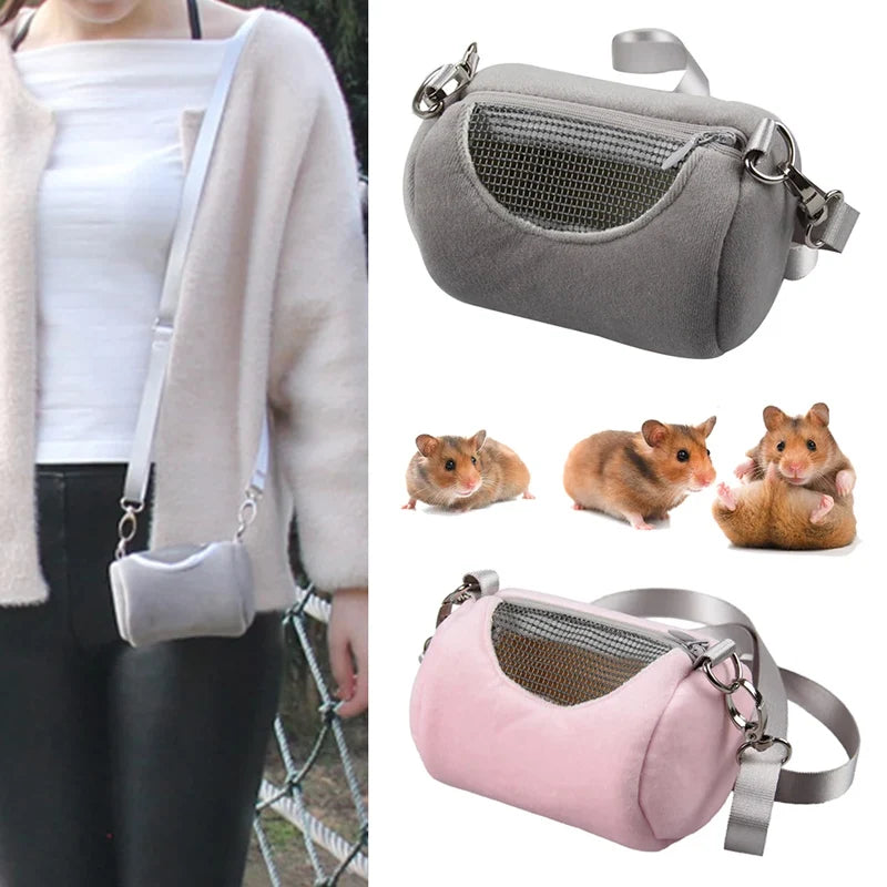 Portable Hamster Carrier Bag with Visible Mesh Design - Smarsty