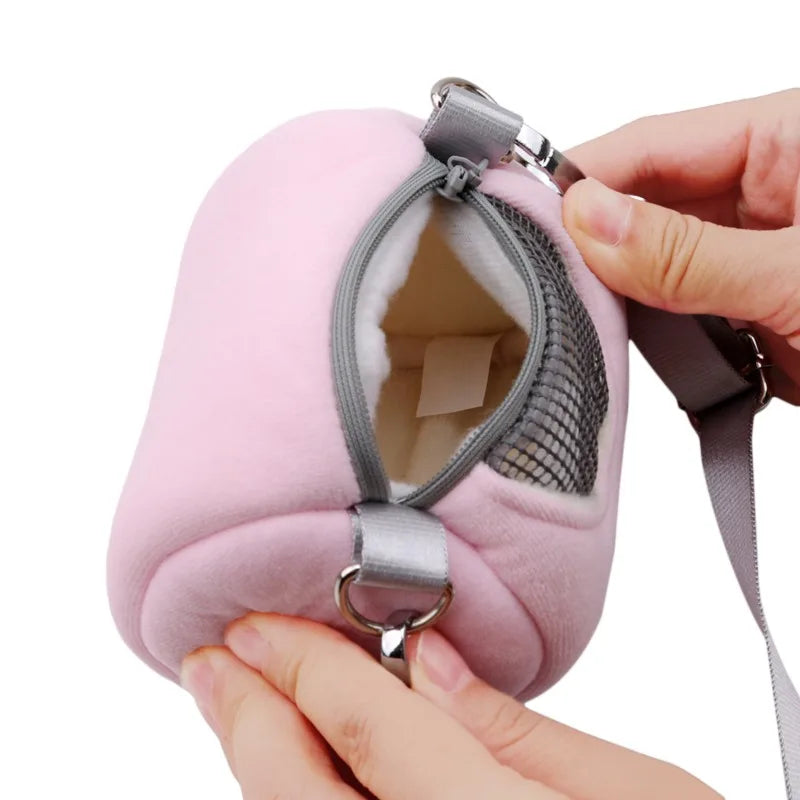 Portable Hamster Carrier Bag with Visible Mesh Design - Smarsty