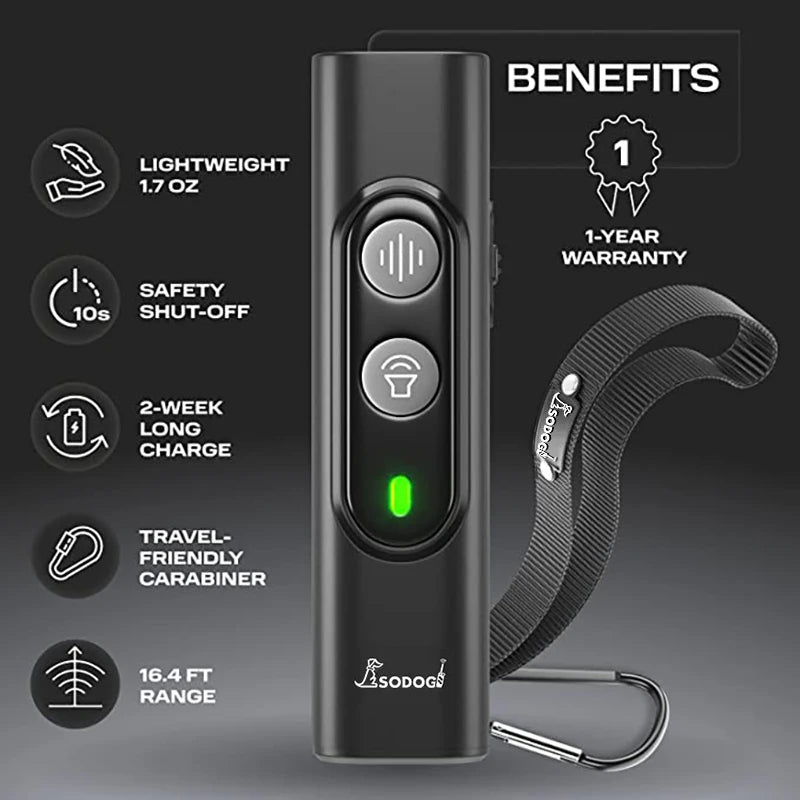 Ultrasonic Dog Bark Repeller USB Rechargeable Device - Smarsty