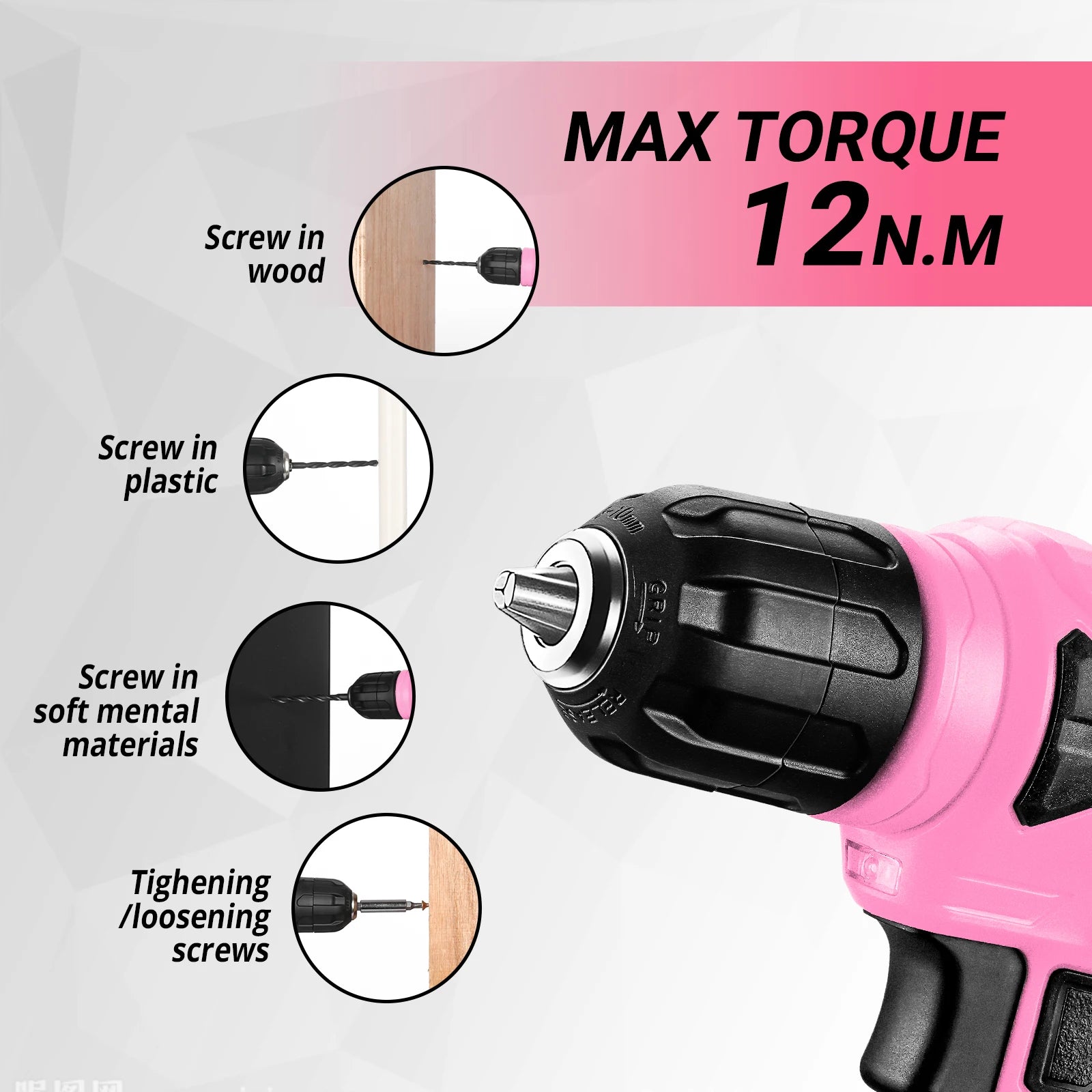 DEKO 126 Piece Power Tool Combo Set with Cordless Drill - Smarsty