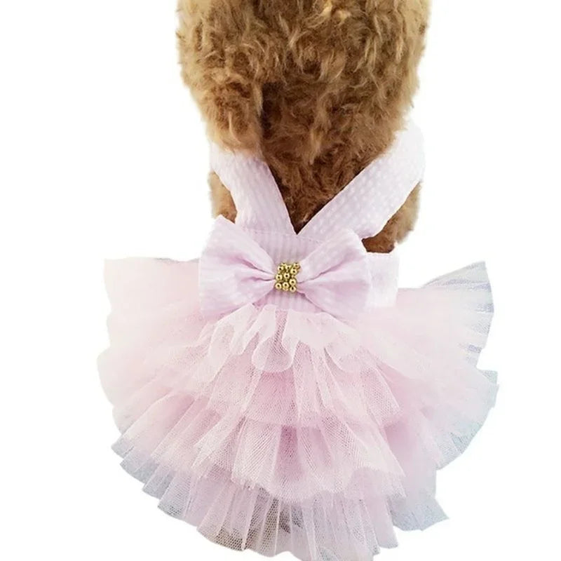 Summer Pet Tutu Dress with Bowknot for Dogs - Smarsty