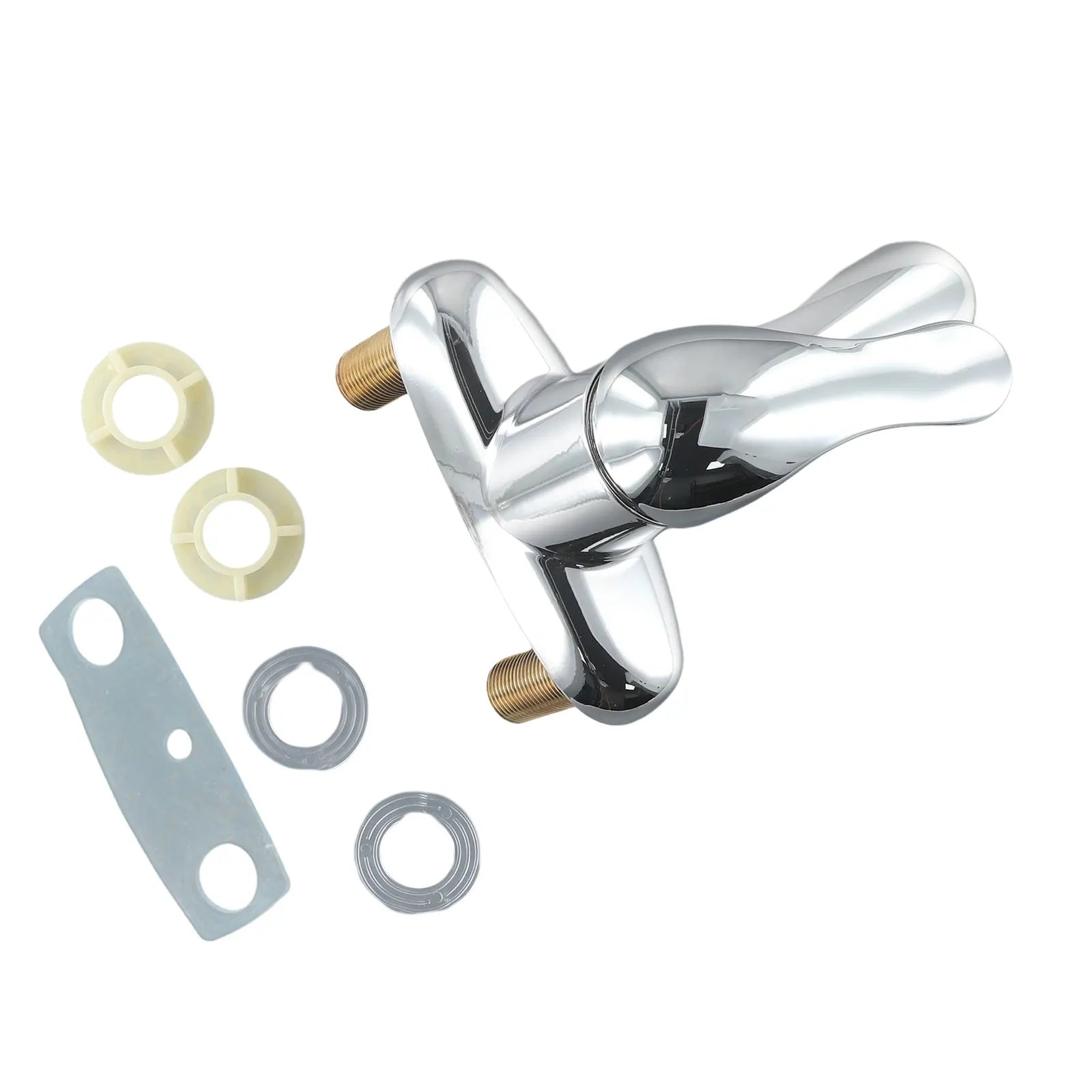 Double-Hole Basin Faucet for Hot and Cold Water - Smarsty