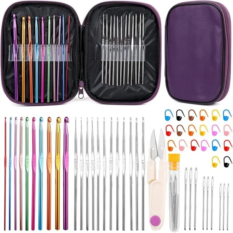 54 Piece Crochet Needles Set with Storage Case - Smarsty
