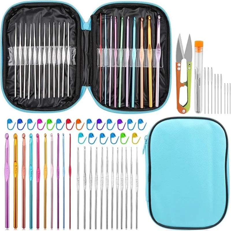 54 Piece Crochet Needles Set with Storage Case - Smarsty
