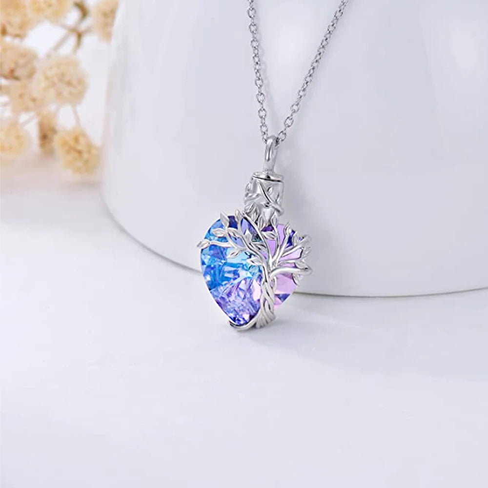 Heart Tree of Life Urn Necklace for Ashes - Smarsty