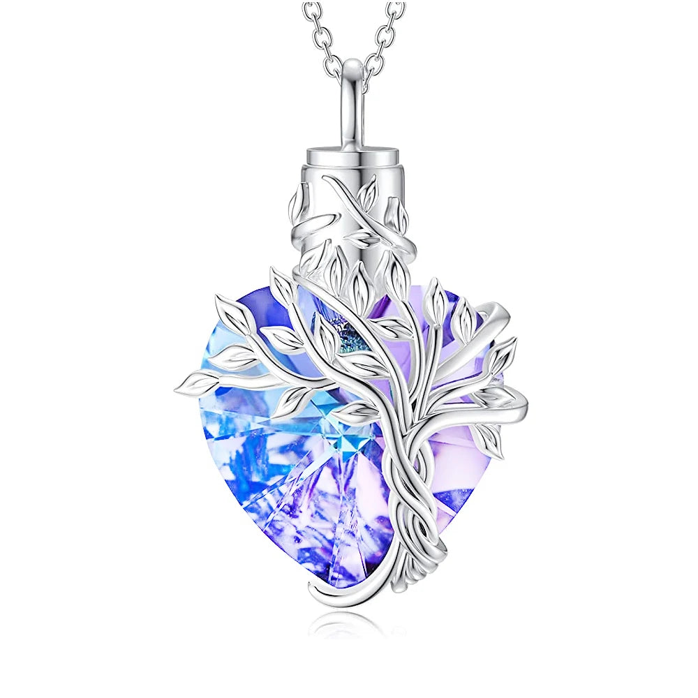 Heart Tree of Life Urn Necklace for Ashes - Smarsty