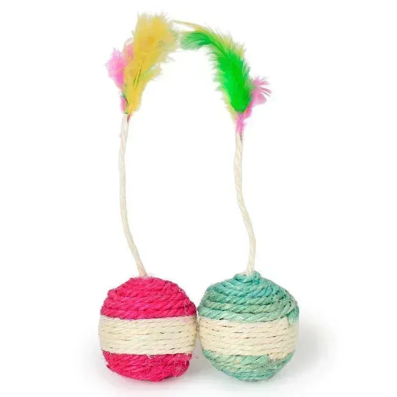 Interactive Sisal Scratching Ball Toy for Kittens - Smarsty