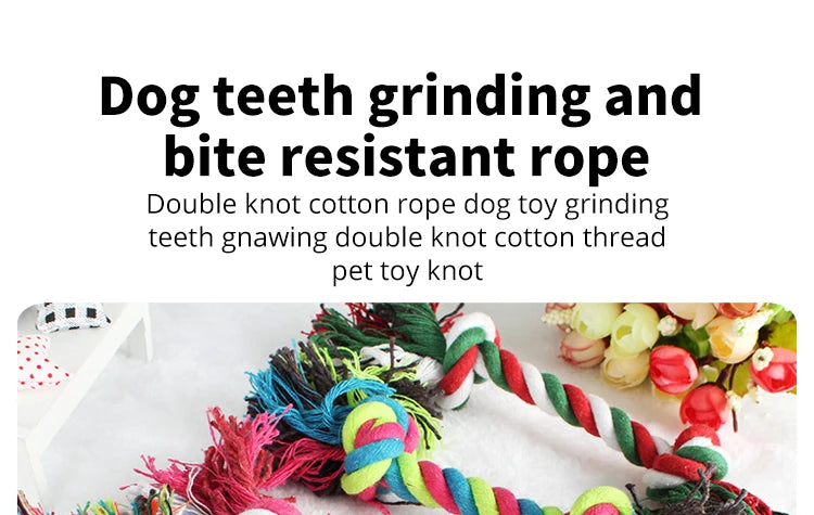 Durable Bite-Resistant Cotton Rope Dog Chew Toy - Smarsty