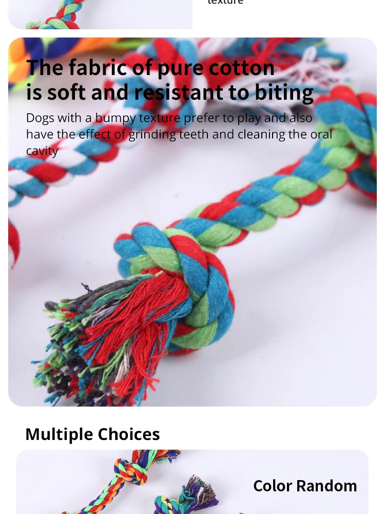 Durable Bite-Resistant Cotton Rope Dog Chew Toy - Smarsty