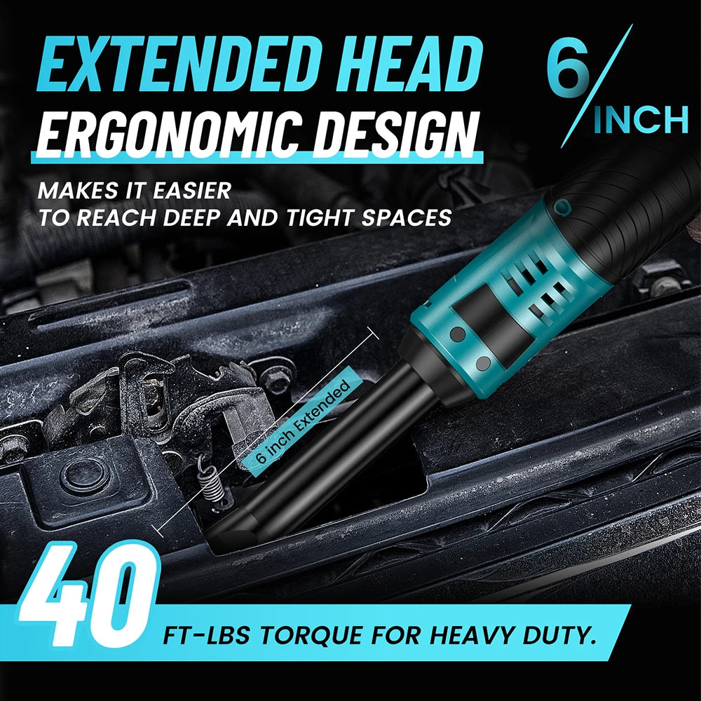 Seesii 6 Inch Cordless Electric Ratchet Wrench 55Nm - Smarsty