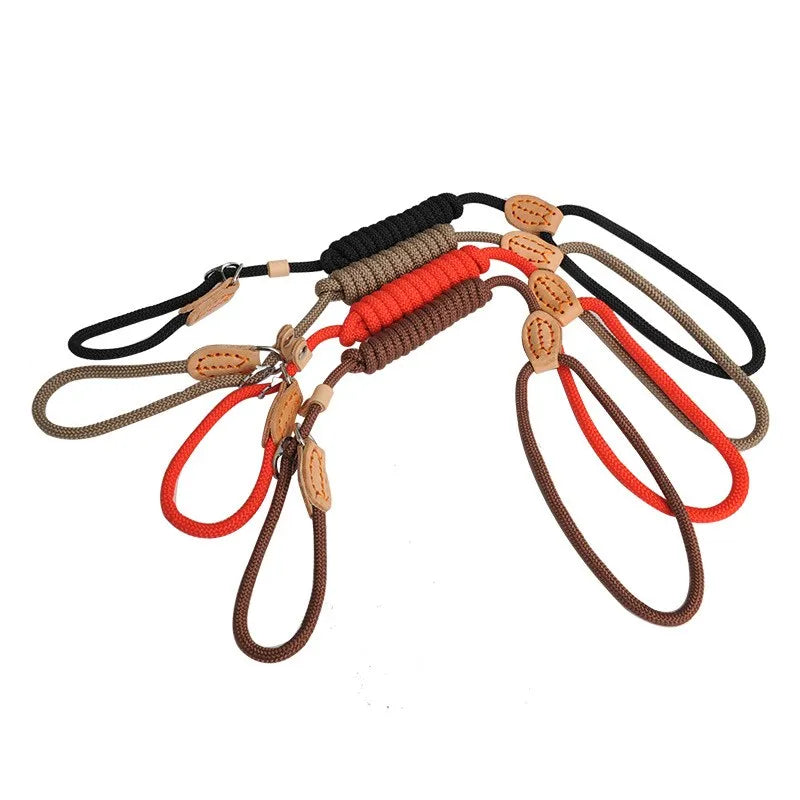 Heavy Duty Dog Leash Adjustable Braided Rope Lead - Smarsty
