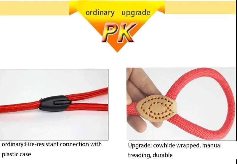 Heavy Duty Dog Leash Adjustable Braided Rope Lead - Smarsty