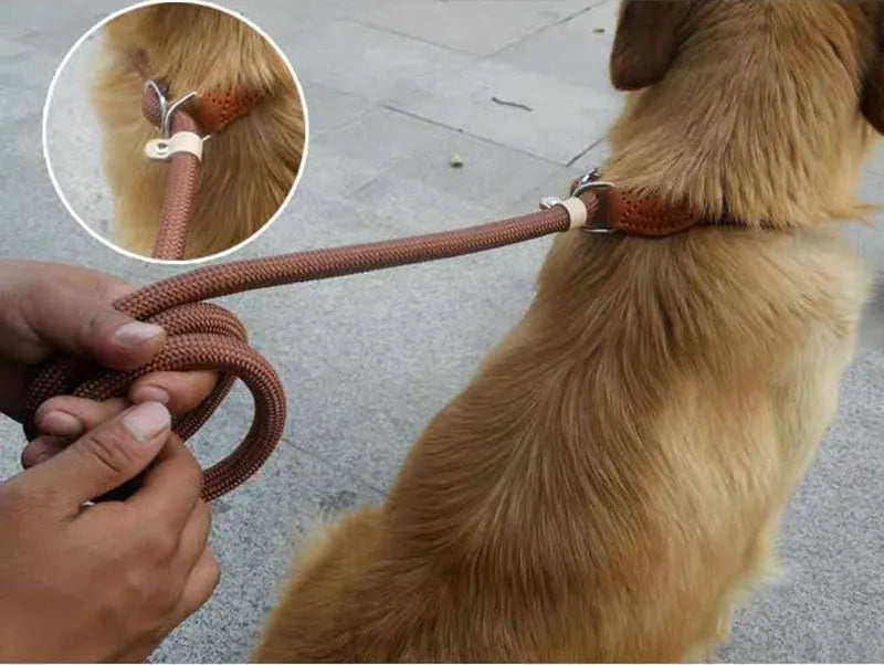 Heavy Duty Dog Leash Adjustable Braided Rope Lead - Smarsty