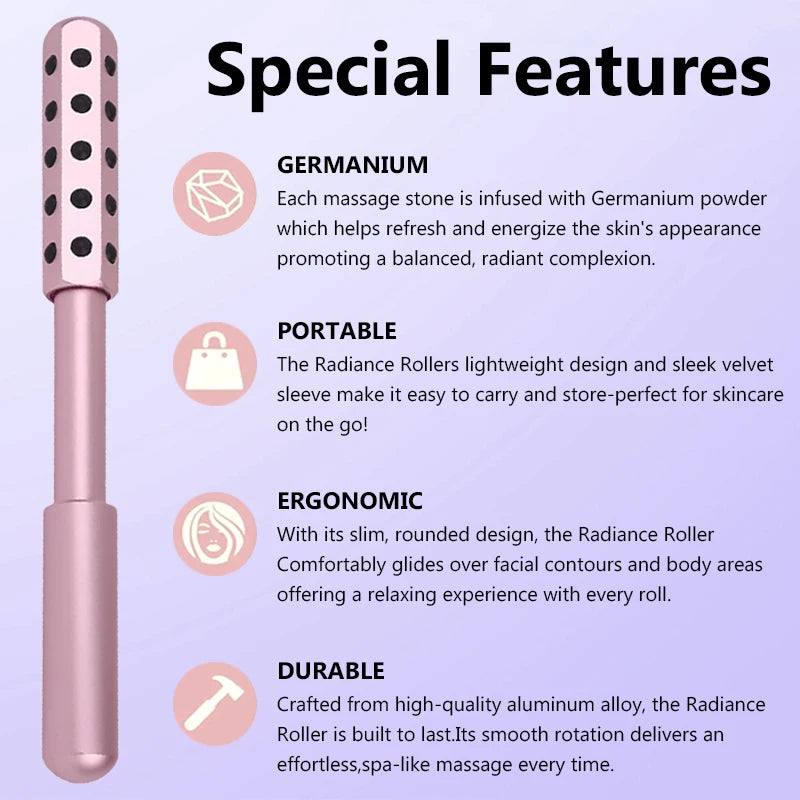 24 Germanium Face Massage Roller for Skin Care - Smarsty